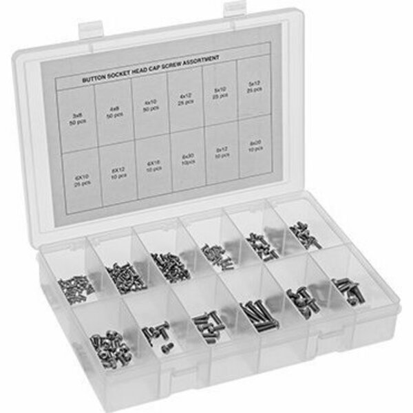 Bsc Preferred Hex-Drive Rounded Head Screw Assortment Metric Sizes 300 Pieces 18-8 Stainless Steel 92600A111